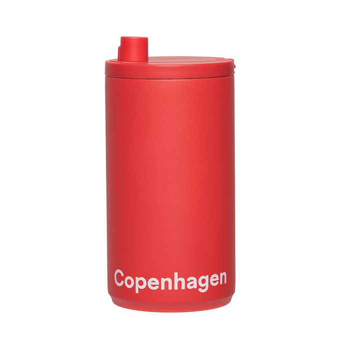 Design Letters resemugg 35 cl Copenhagen-Coral | Skandinavisk Design | Termosmuggar | Röd