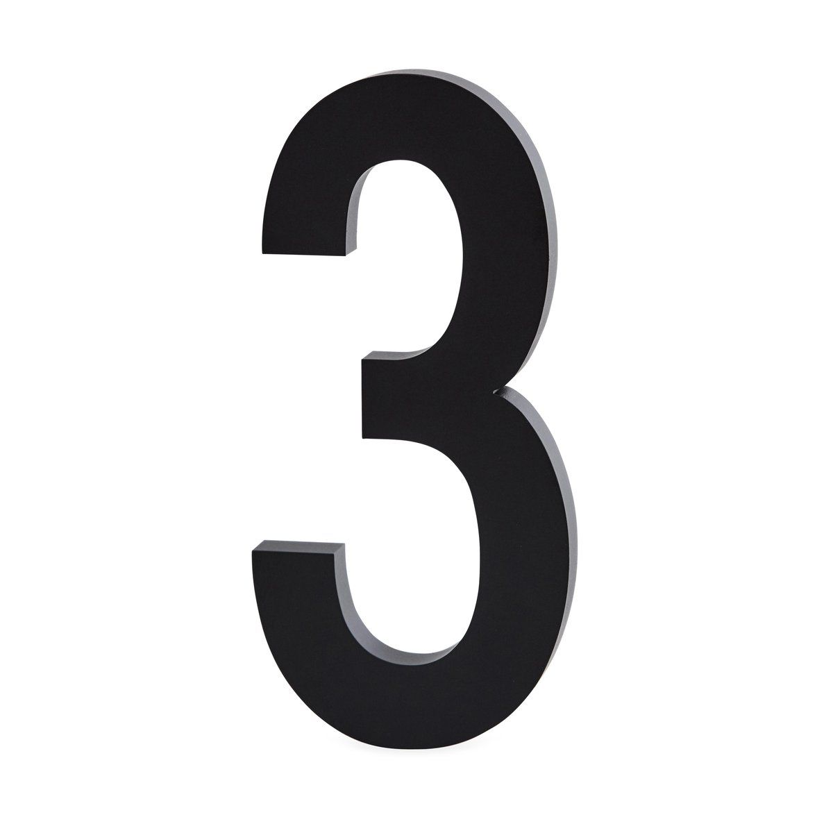 Design Letters siffror aluminium 100 mm 3 | Skandinavisk Design | Barnrumsinredning | Svart
