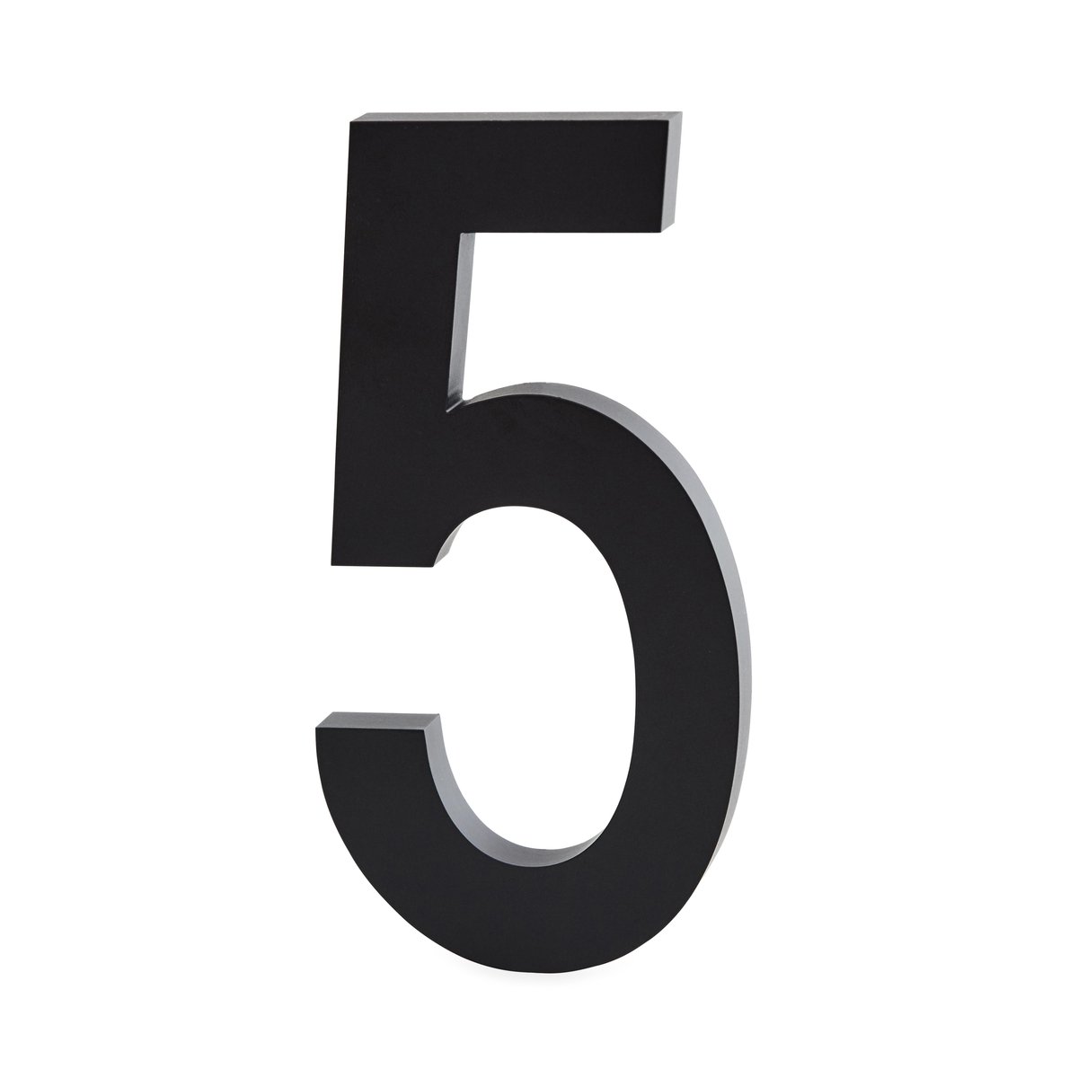 Design Letters siffror aluminium 100 mm 5 | Skandinavisk Design | Barnrumsinredning | Svart