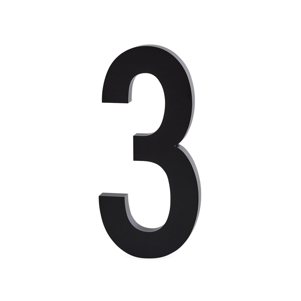 Design Letters siffror aluminium 50 mm 3 | Skandinavisk Design | Barnrumsinredning | Svart