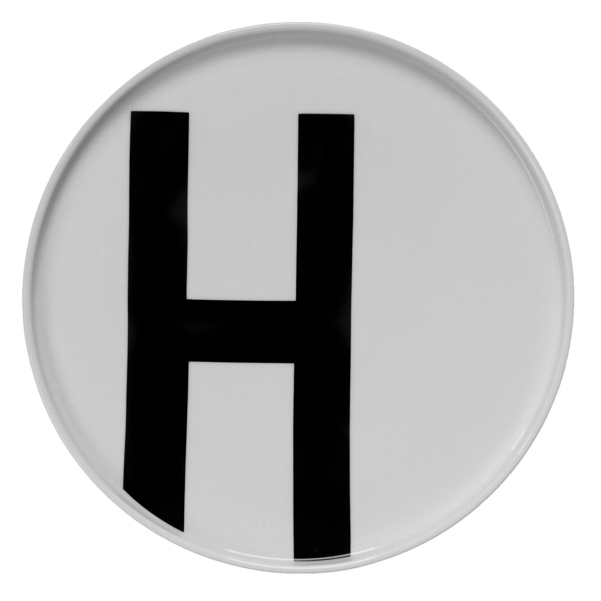 Design Letters tallrik H | Skandinavisk Design | Assietter | Vit