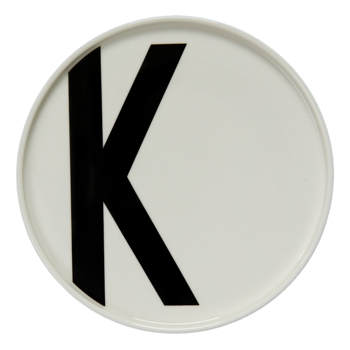 Design Letters tallrik K | Skandinavisk Design | Assietter | Vit