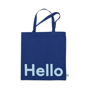 Design Letters Tote bag väska - Hello-mörkblå - Design Letters