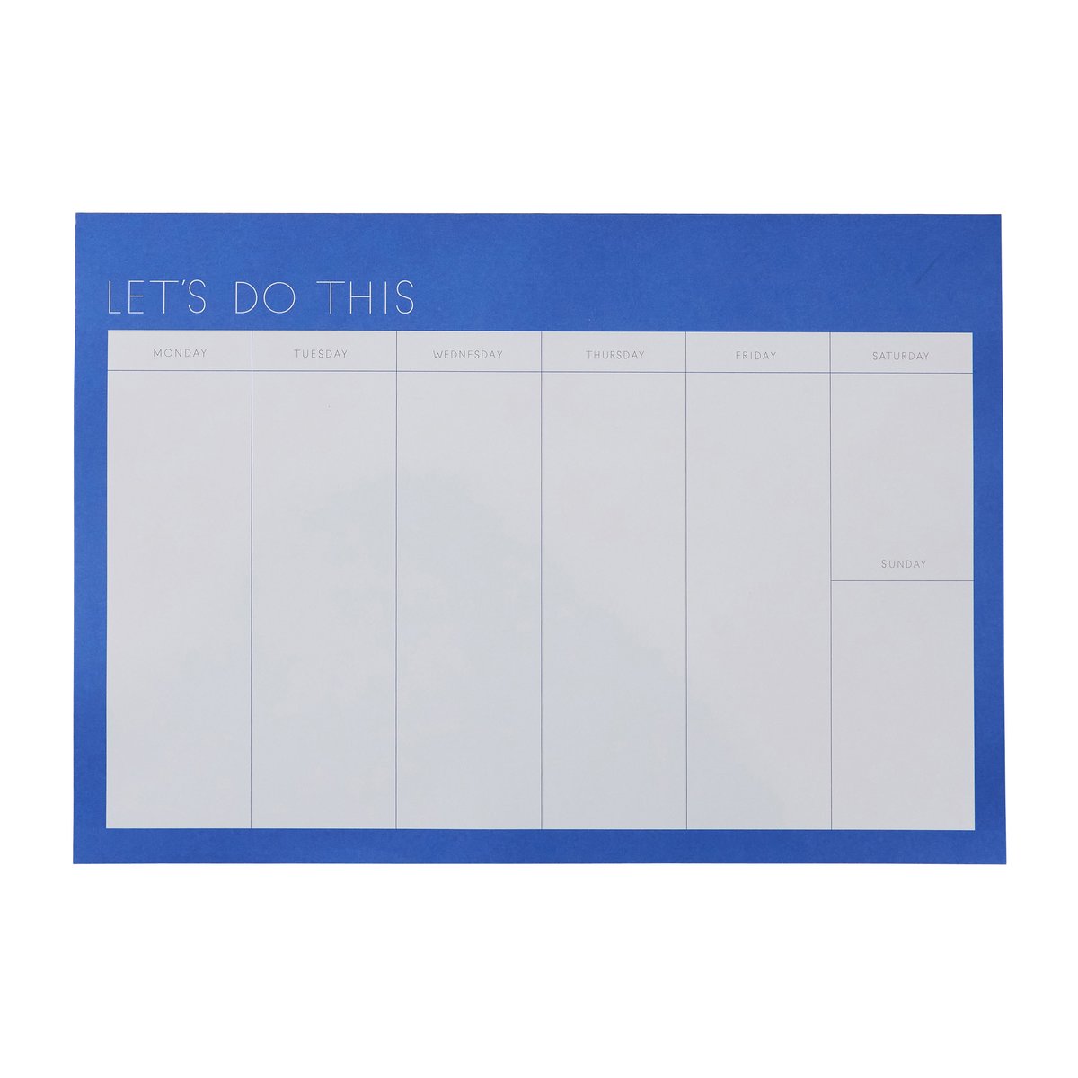 Design Letters veckoplanerare Cobalt blue | Skandinavisk Design | Kalender & Anteckningsblock | Blå
