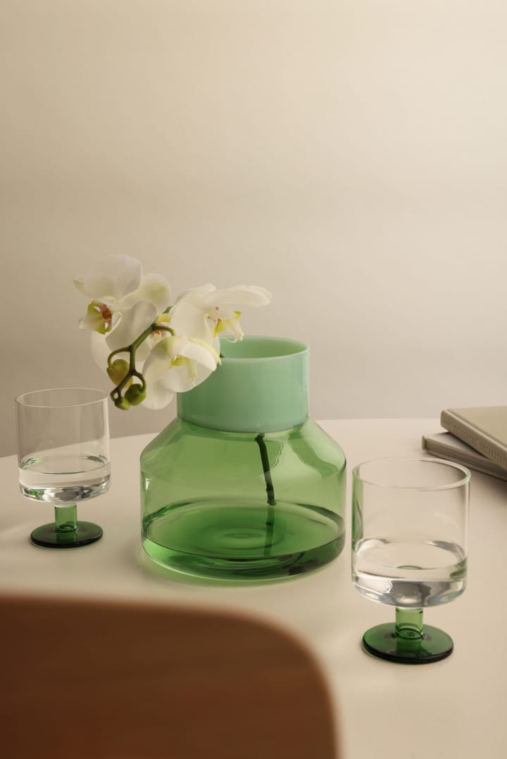 Generous vas large Ø16,5 cm - Milky green-green - Design Letters