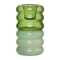 Design Letters Hoop ljusstake Ø3,5x9 cm Green-milky green