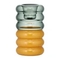 Design Letters Hoop ljusstake Ø3,5x9 cm Smoke-milky yellow