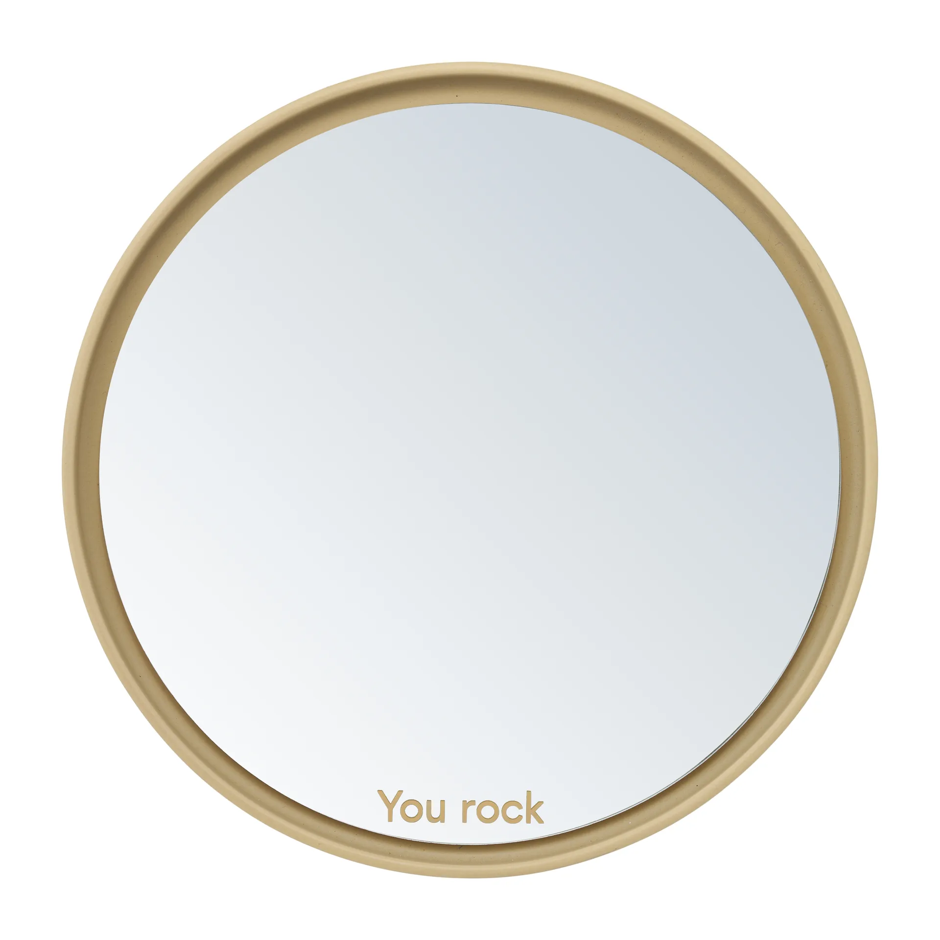 Mirror Mirror bordsspegel Ø21 cm, Beige Design Letters