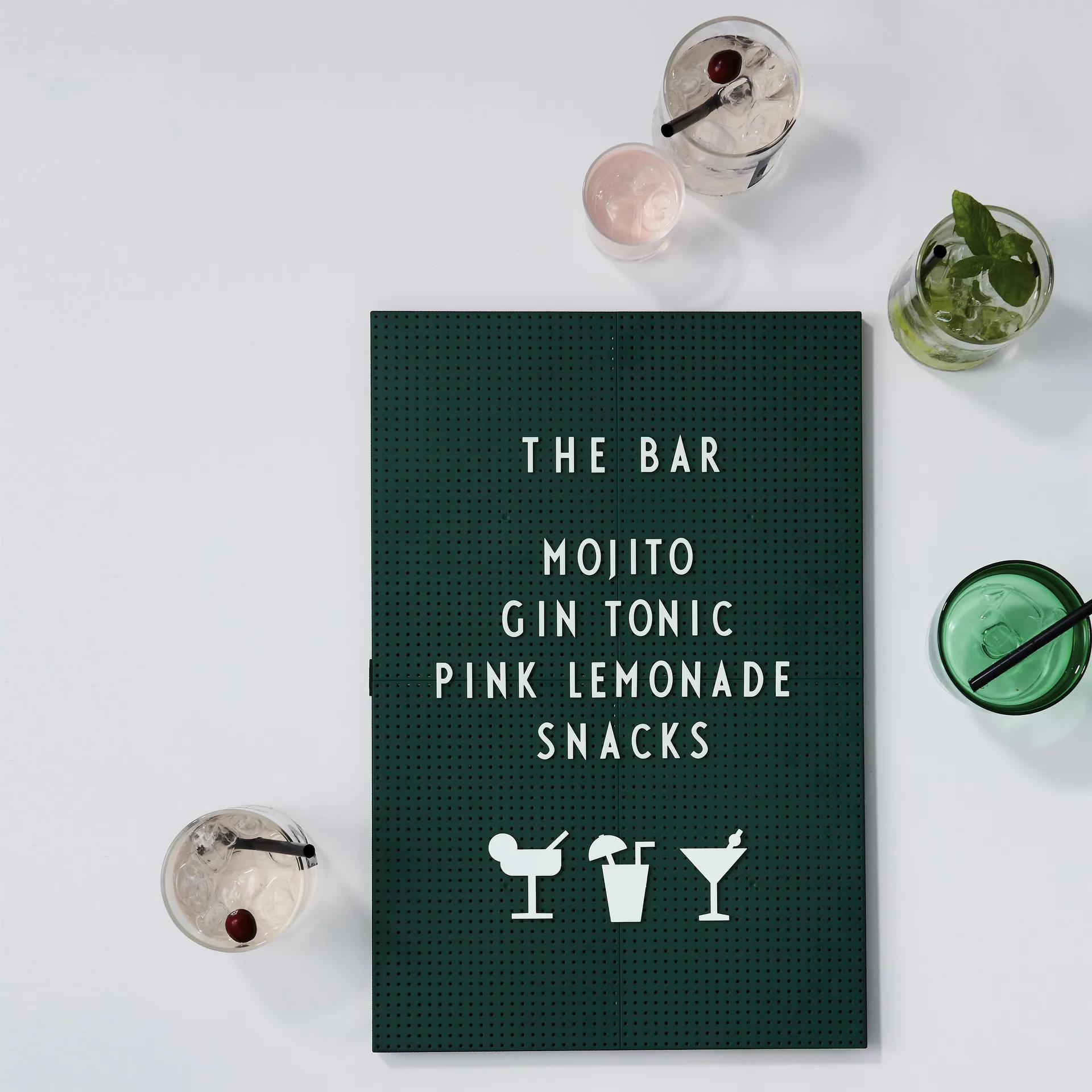 Party icons till anslagstavla 20 delar, svart Design Letters