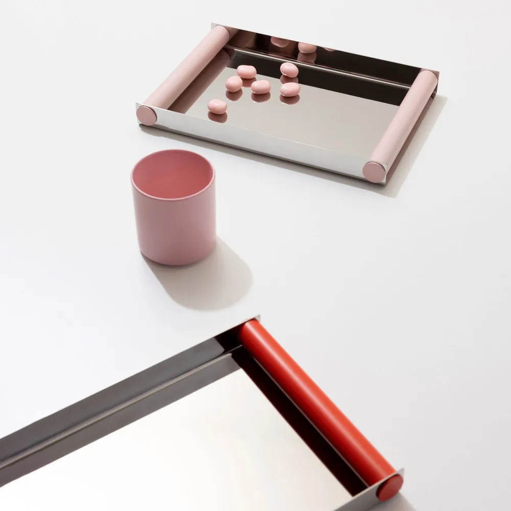 Ray tray disco bricka 20,5x30 cm, Creole pink-rostfritt stål Design Letters