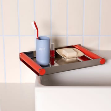 Ray tray disco bricka 20,5x30 cm - Red coral,-rostfritt stål - Design Letters