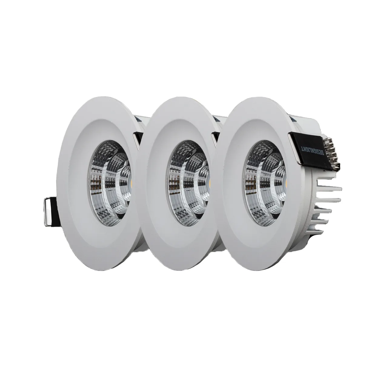 Designlight downlight fast inkluderad drivdon och kablage 3-pack, Vit Designlight