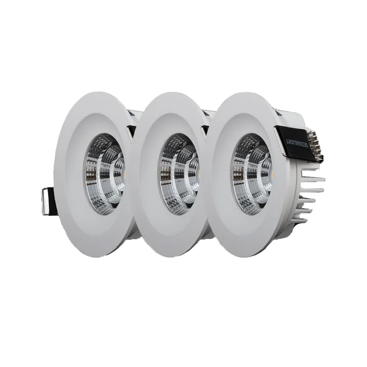 Designlight downlight fast inkluderad drivdon och kablage 3-pack - Vit - Designlight