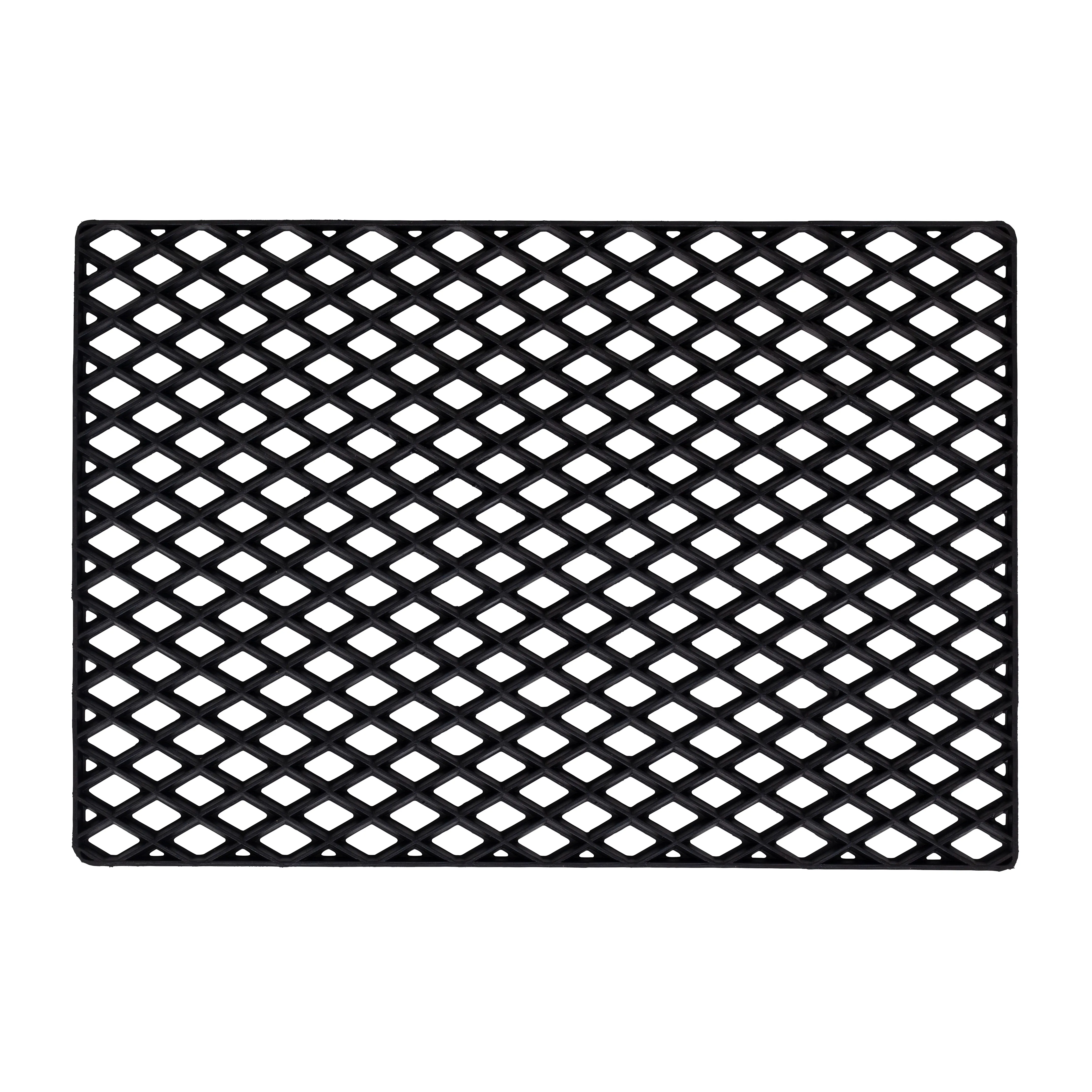 Black grid dörrmatta, 45x75 cm