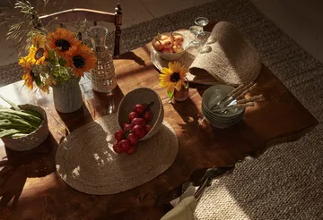 Braided bordstablett oval - Natur - Dixie