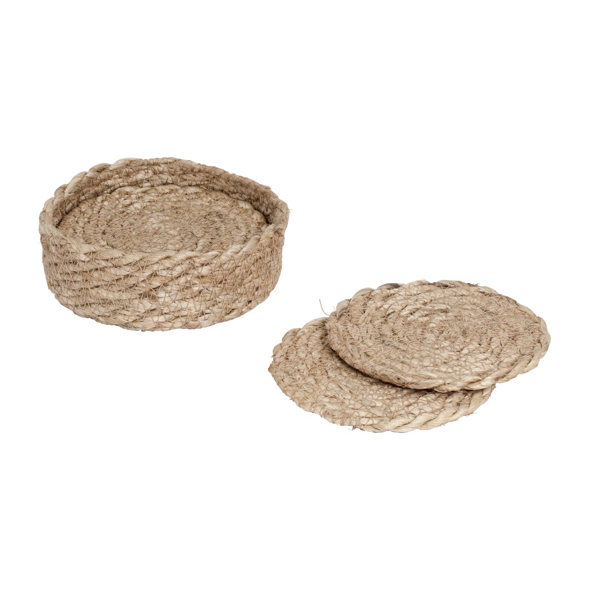 Dixie Elin glasunderlägg 10,5 cm 6-pack Naturgrå | Skandinavisk Design | Glasunderlägg | Beige