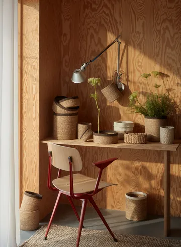 Emil förvaringskorg 3-pack large - Natur-brun - Dixie