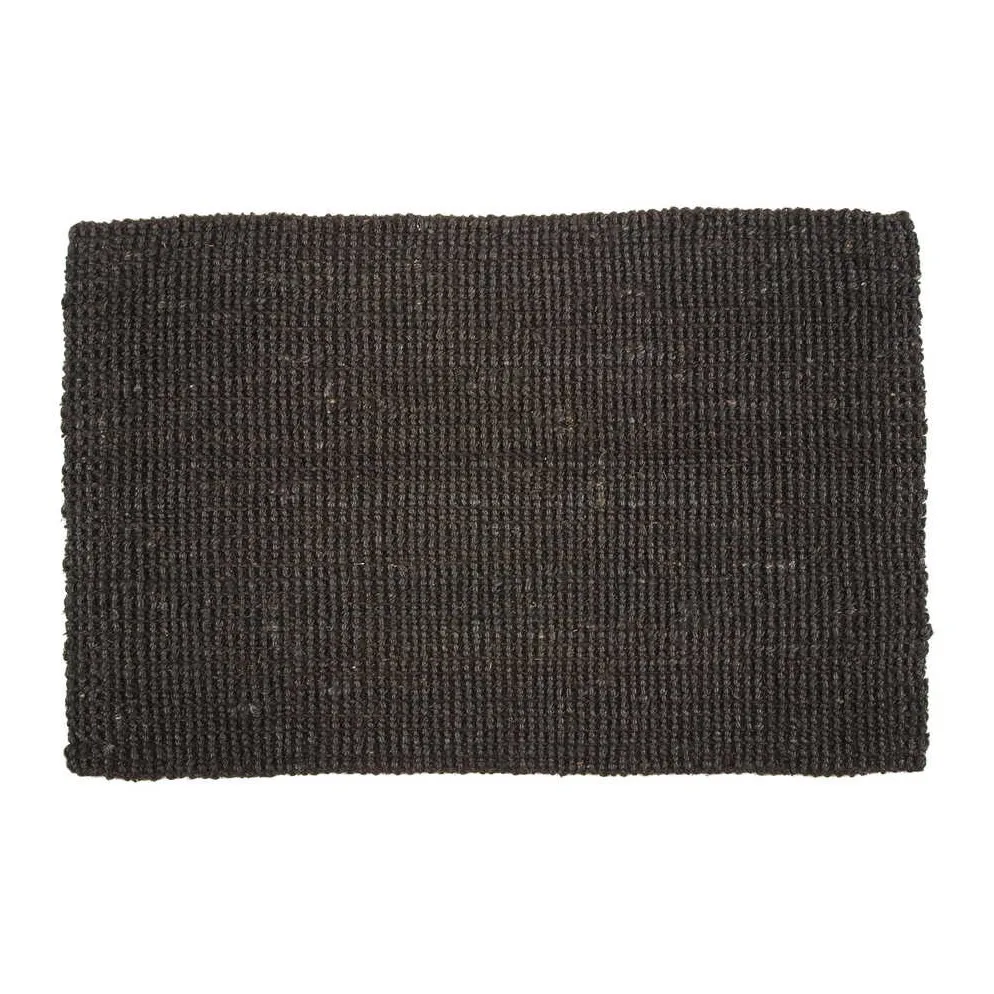 Jute dörrmatta svart, 60 x 90 cm