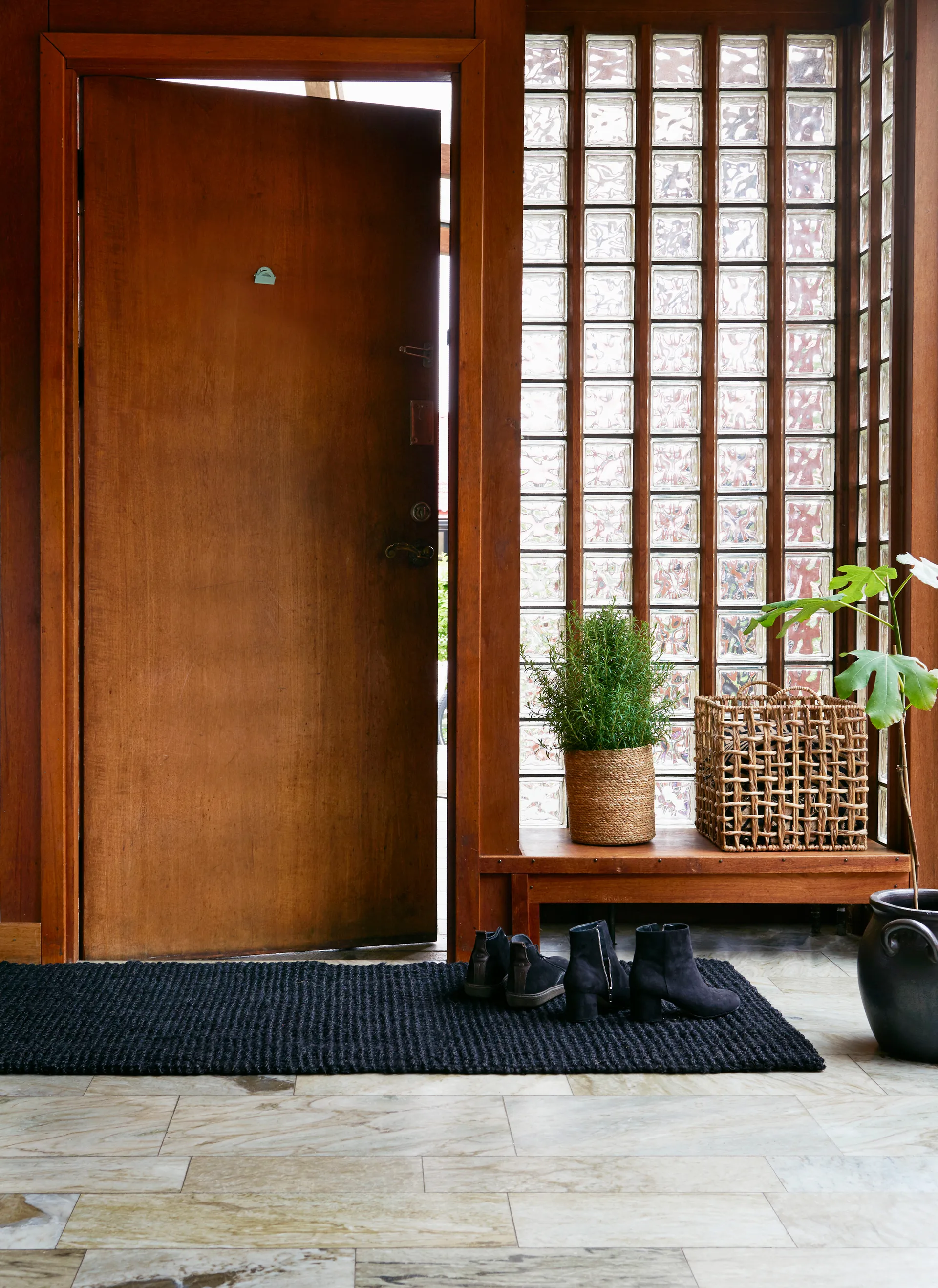 Jute dörrmatta svart, 70 x 120 cm Dixie