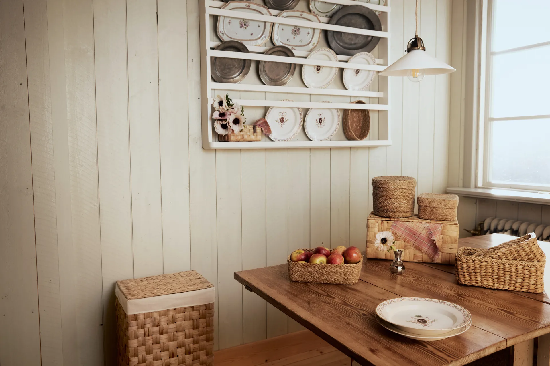 Lily förvaringslåda med lock panama 2 delar, Natural Dixie