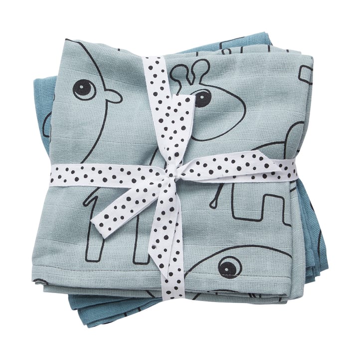 Contour bebisfilt 120x120 cm 2-pack, Blue Done by deer