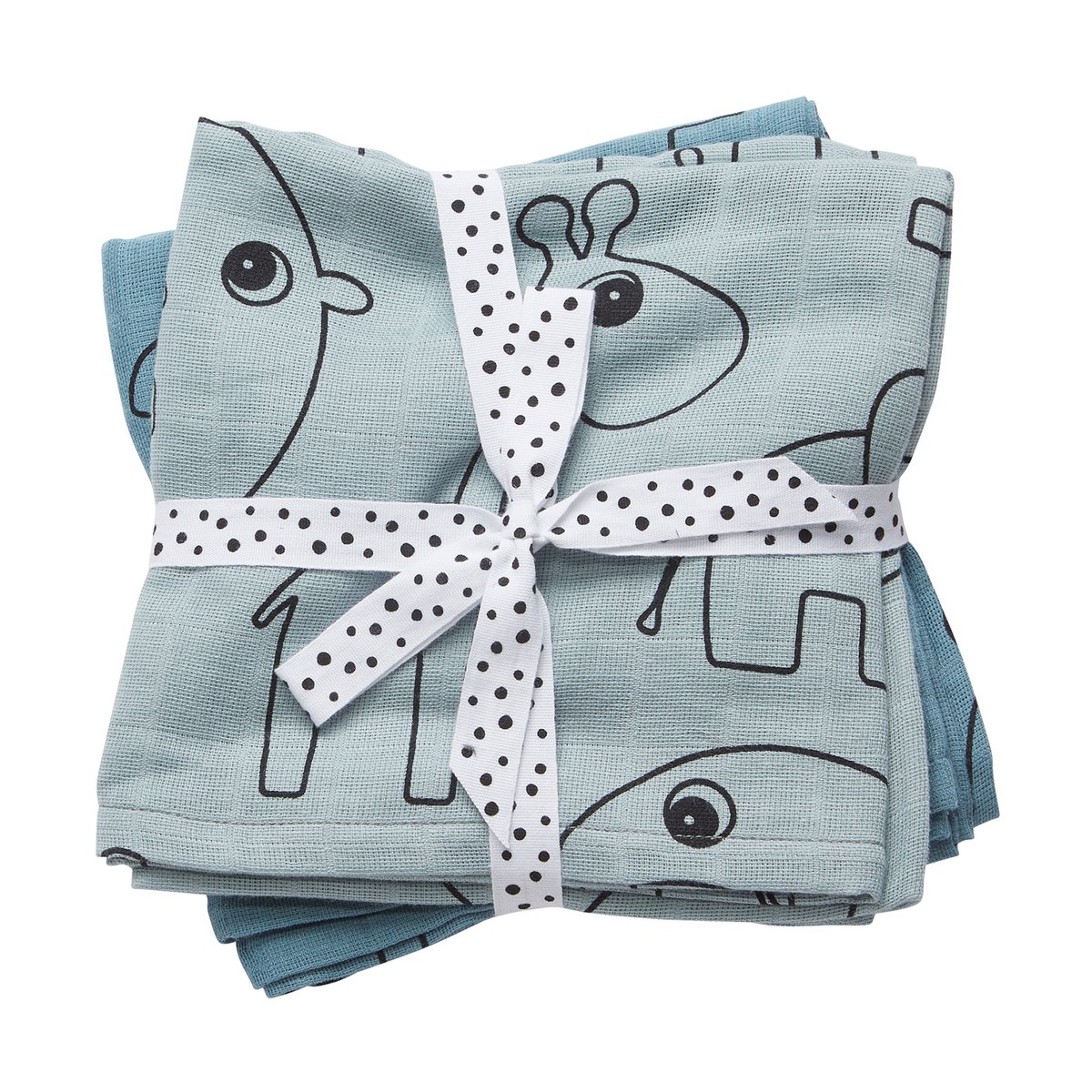 Done by deer Contour tvättlapp 2-pack Blue | Skandinavisk Design | Kökshanddukar | Blå