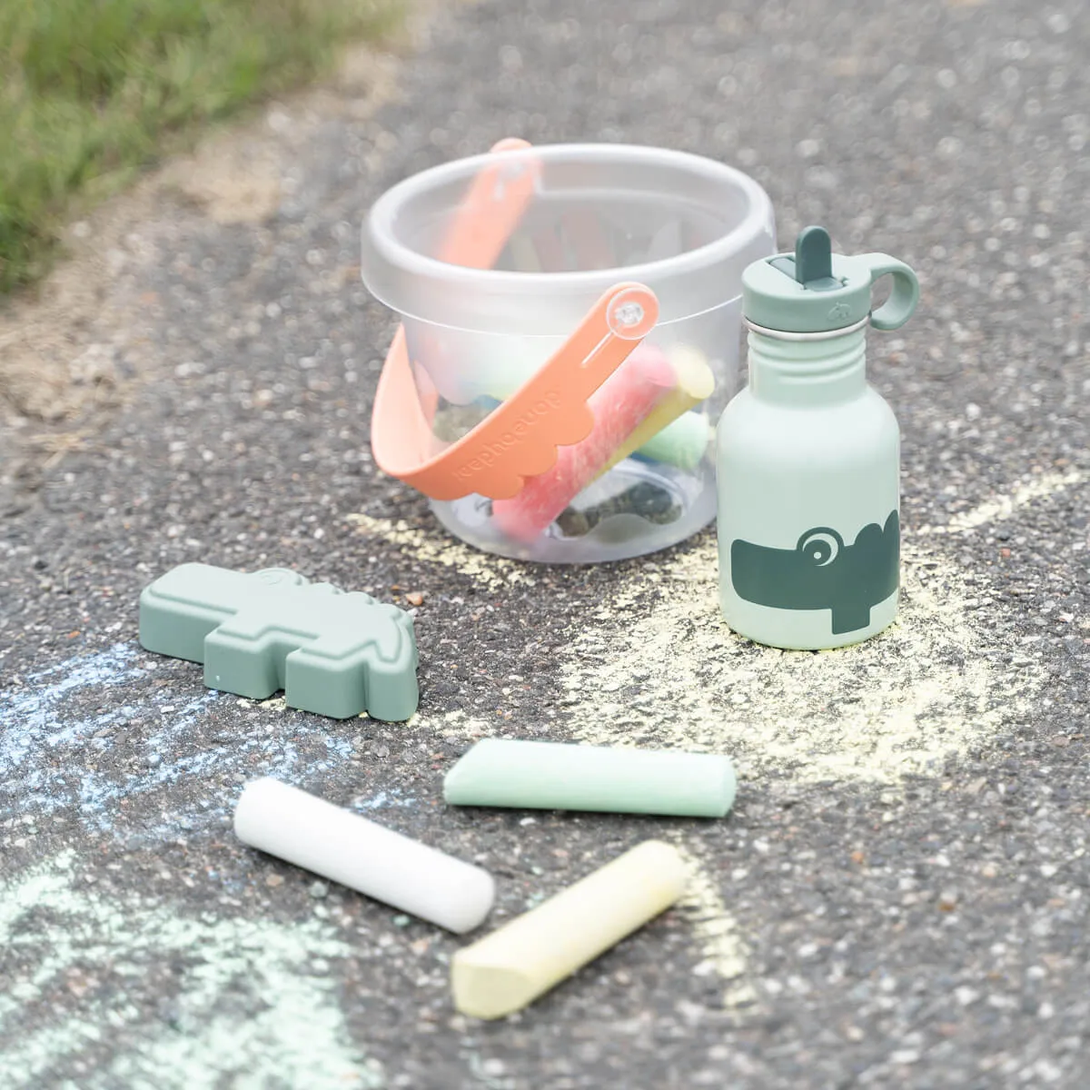 Croco stålflaska 35 cl, Green Done by deer