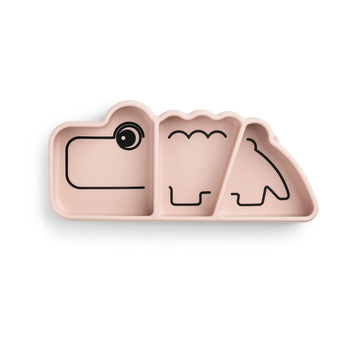 Done by deer Croco Stick&Stay barntallrik 9x21 cm Powder