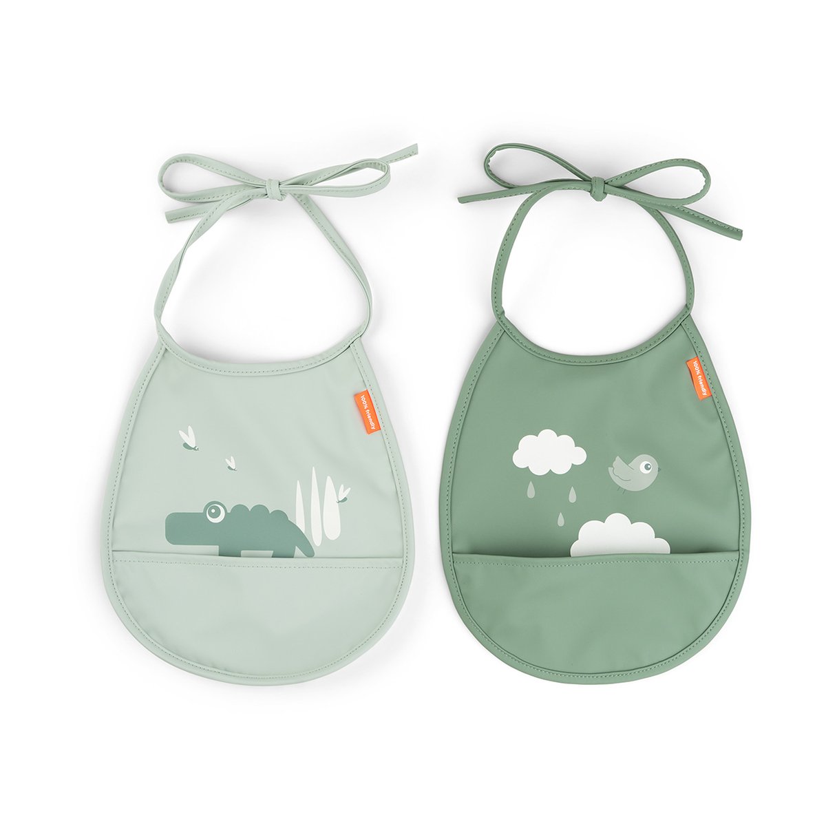 Done by deer Croco Tiny haklapp 2-pack Green | Skandinavisk Design | Övriga köksredskap | Grön