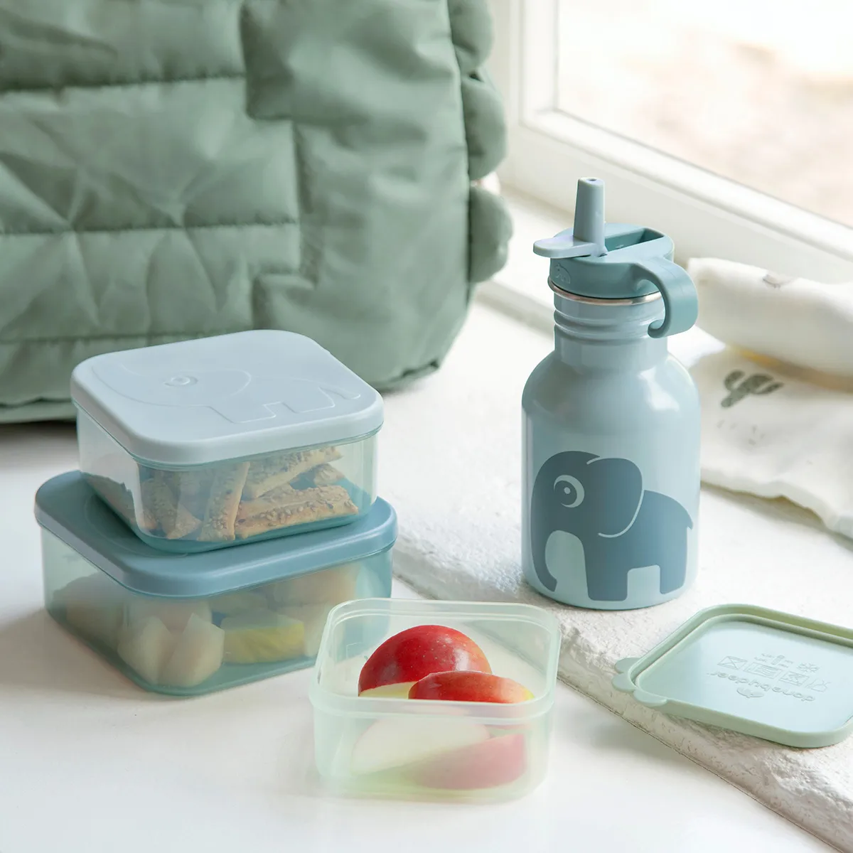 Deer Friends matlåda 3 delar, Blue Done by deer