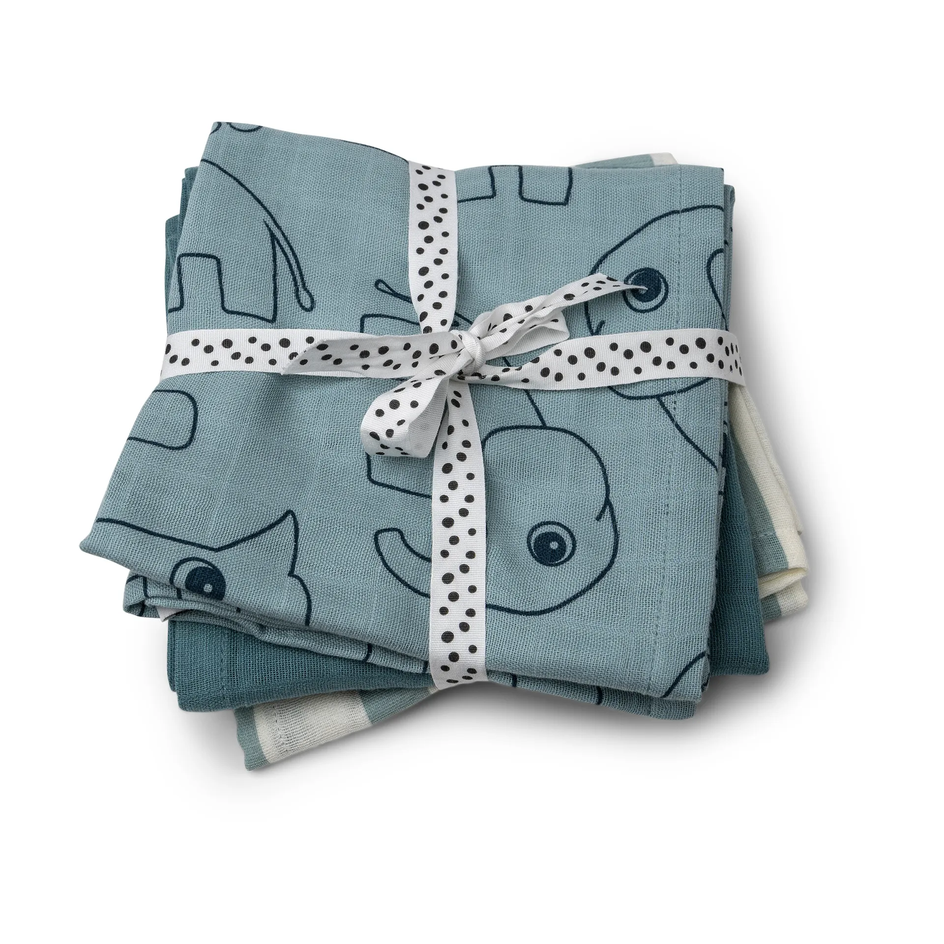 Deer Friends tvättlapp 3-pack, Blue Done by deer