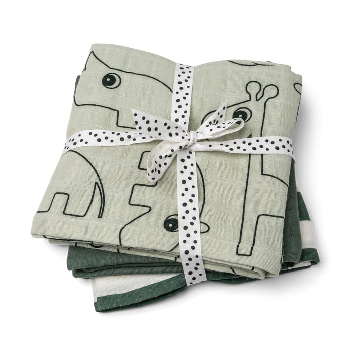 Deer Friends tvättlapp 3-pack, Green Done by deer