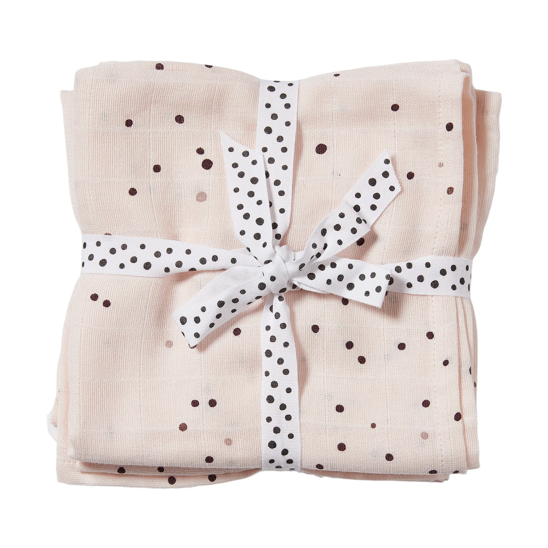 Dreamy Dots bebisfilt 120x120 cm 2-pack, Powder Done by deer