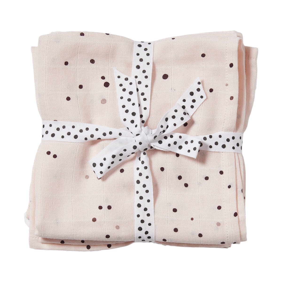 Done by deer Dreamy Dots bebisfilt 120x120 cm 2-pack Powder