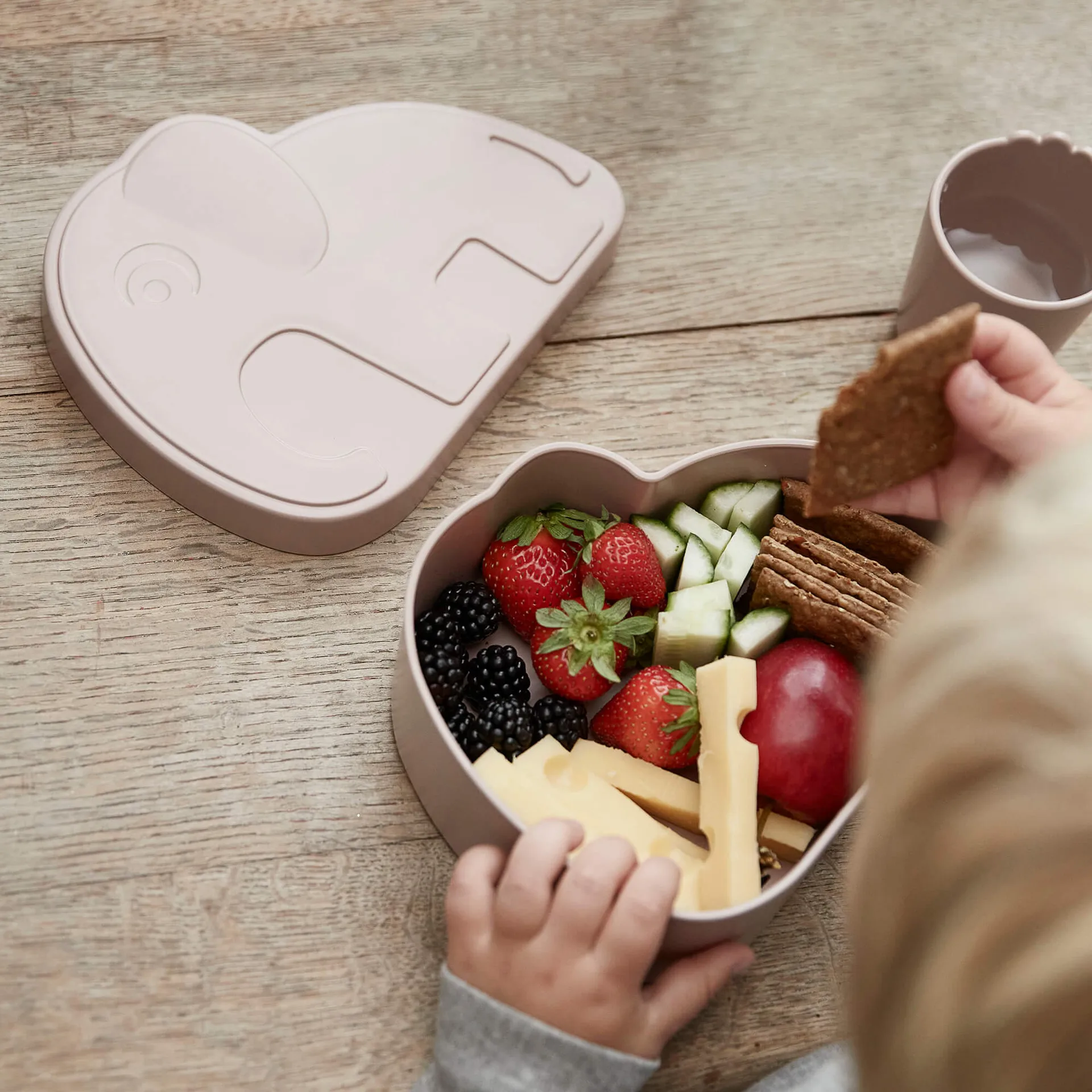 Elphee kiddish lunchlåda, Grey Done by deer