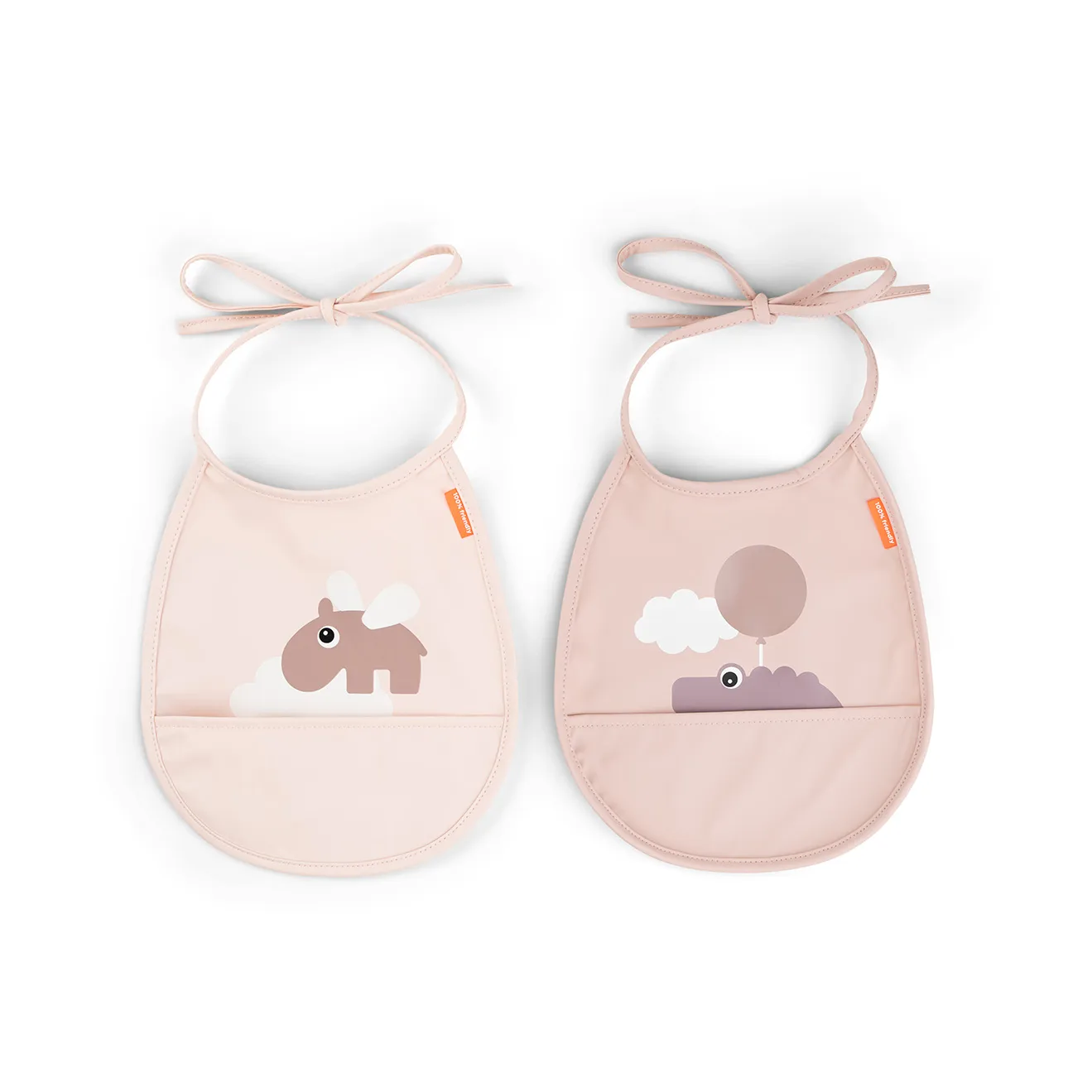 Happy Clouds Tiny haklapp 2-pack, Powder Done by deer