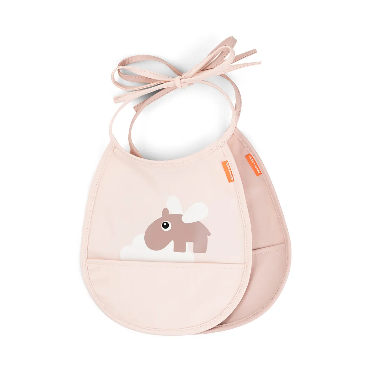 Happy Clouds Tiny haklapp 2-pack, Powder Done by deer