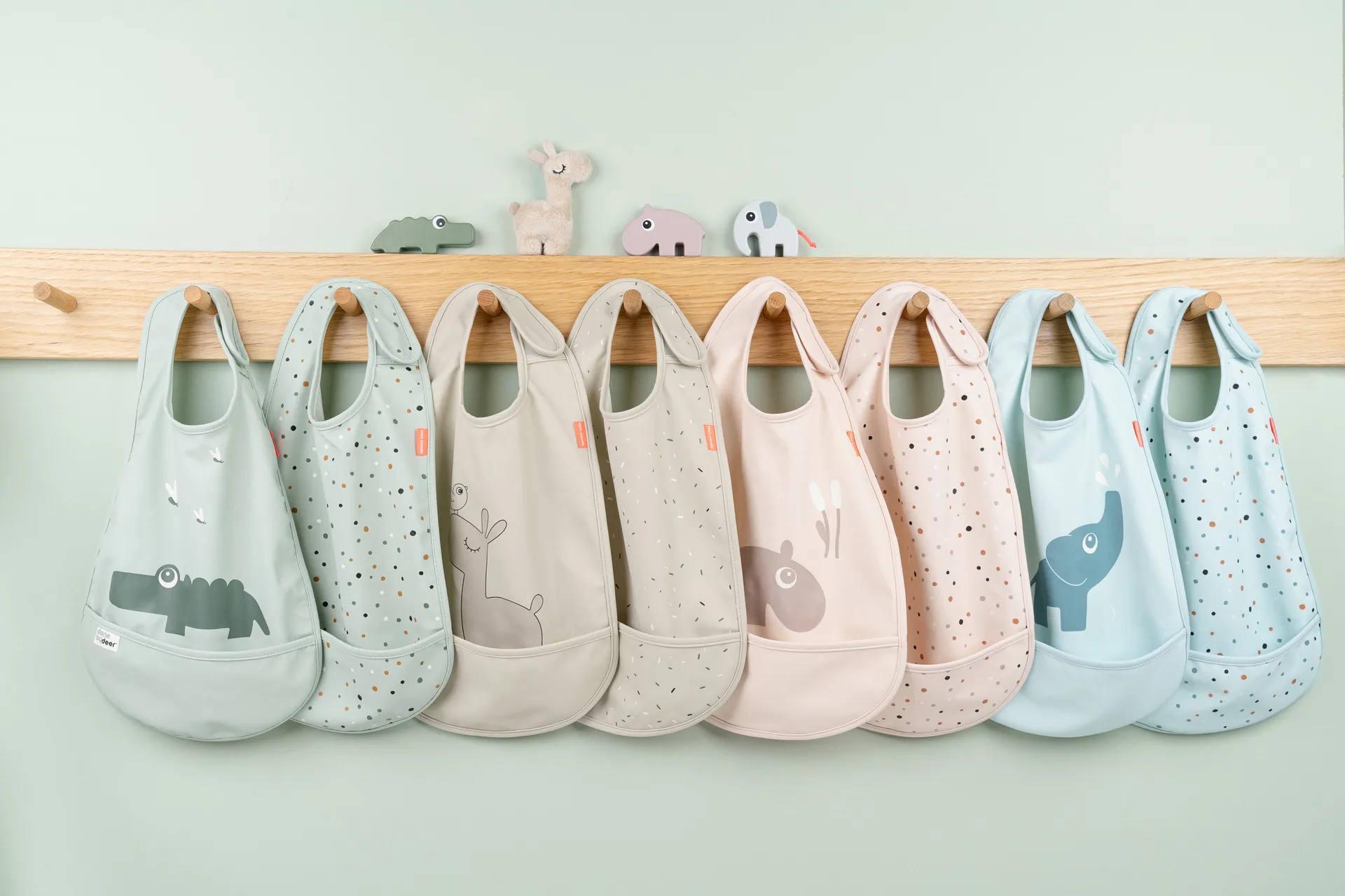 Lalee haklapp med kardborre 2-pack, Sand Done by deer