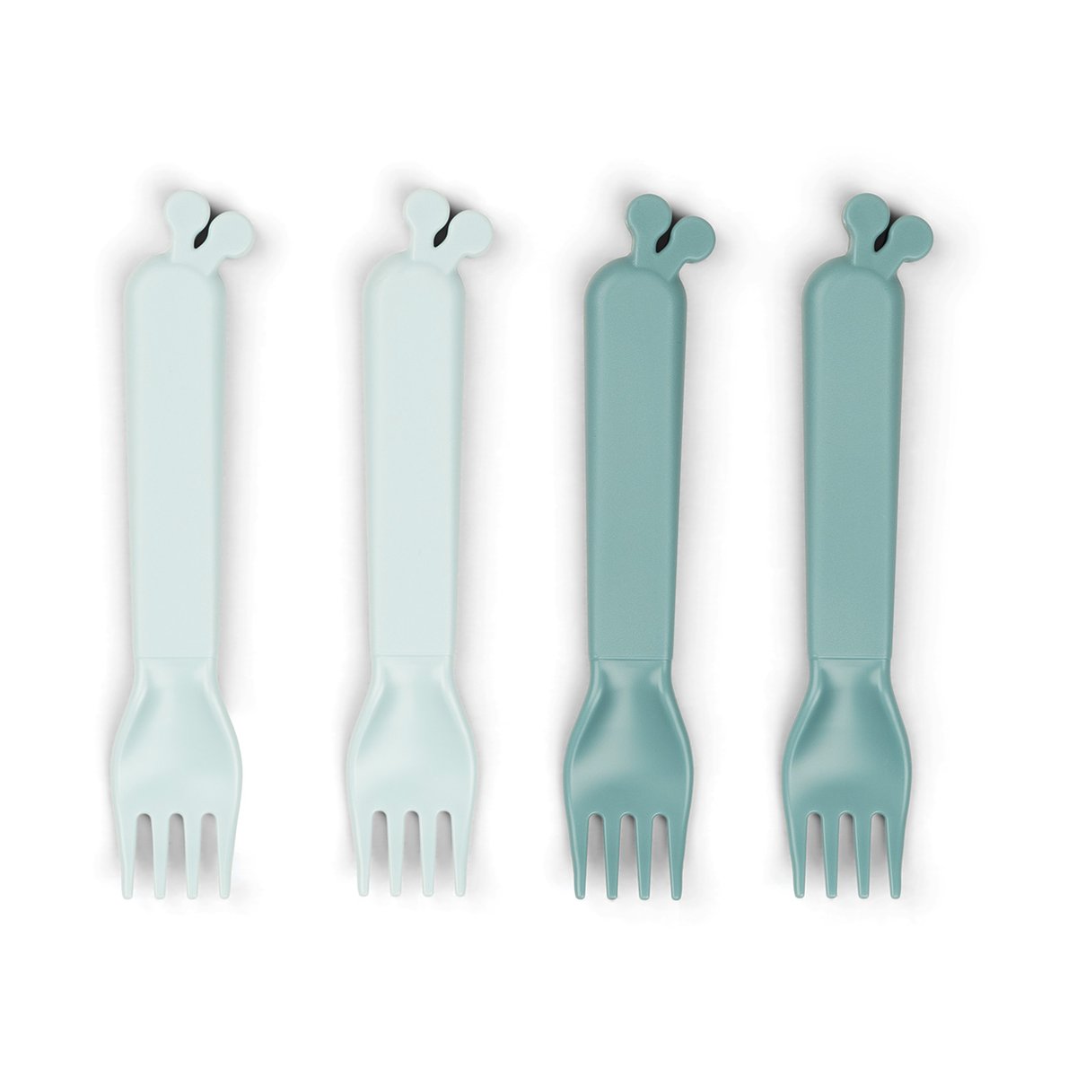 Done by deer Raffi kiddish gaffel 4-pack Blue | Skandinavisk Design | Matbestick | Blå