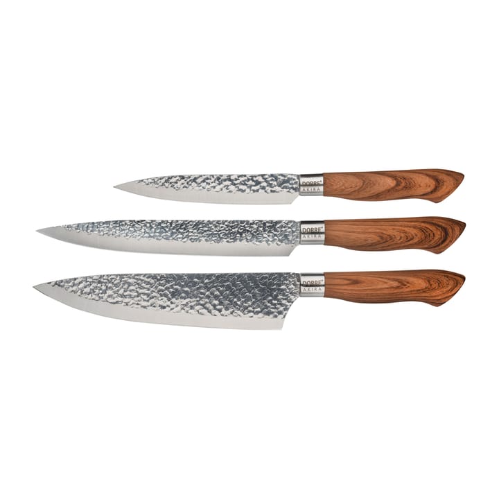 Akira knivset i rostfritt stål 3 knivar - Brun - Dorre