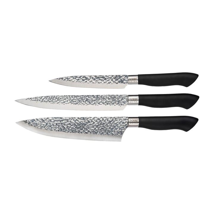 Akira knivset i rostfritt stål 3 knivar - Svart - Dorre