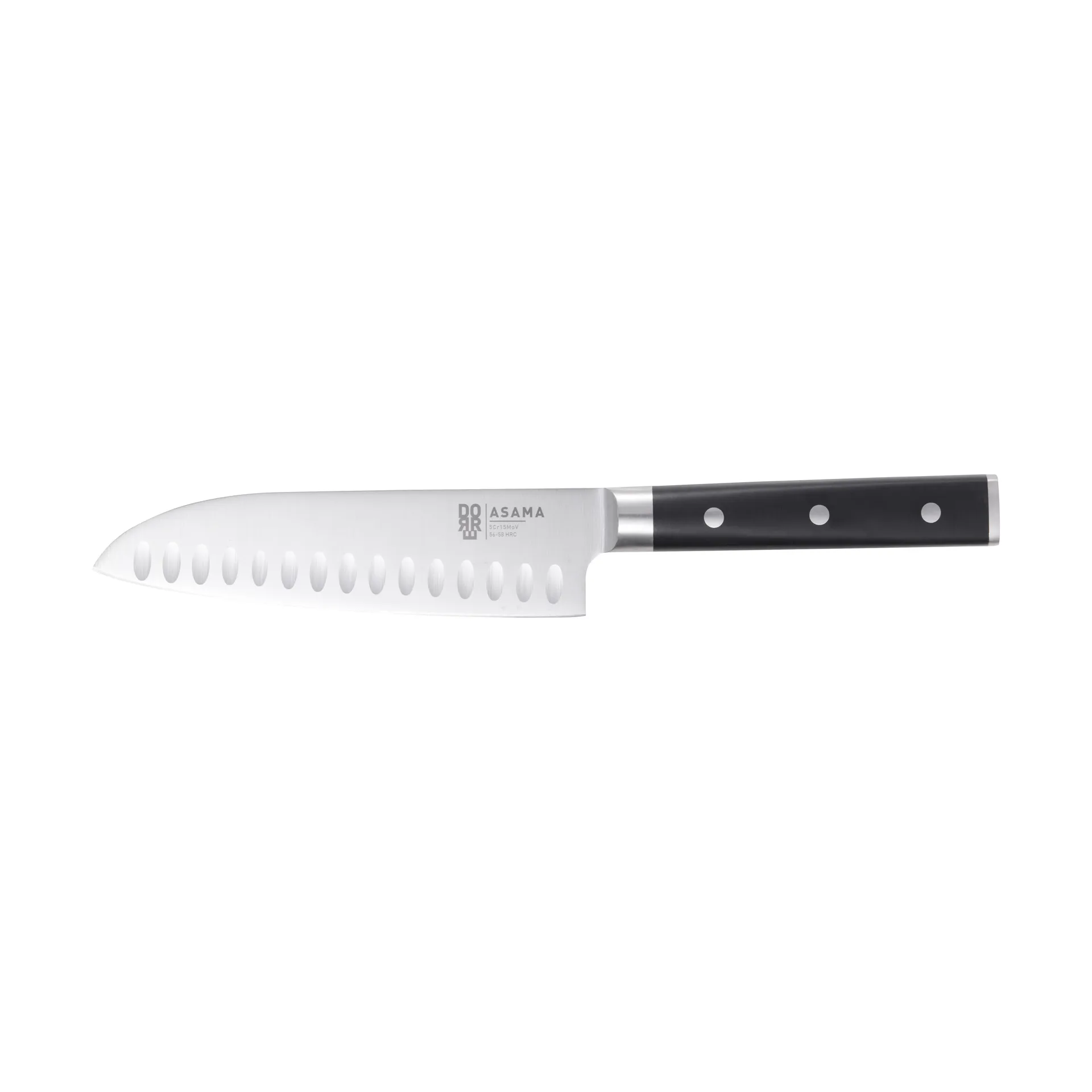 Asama santoku kockkniv 18 cm, Rostfritt stål Dorre