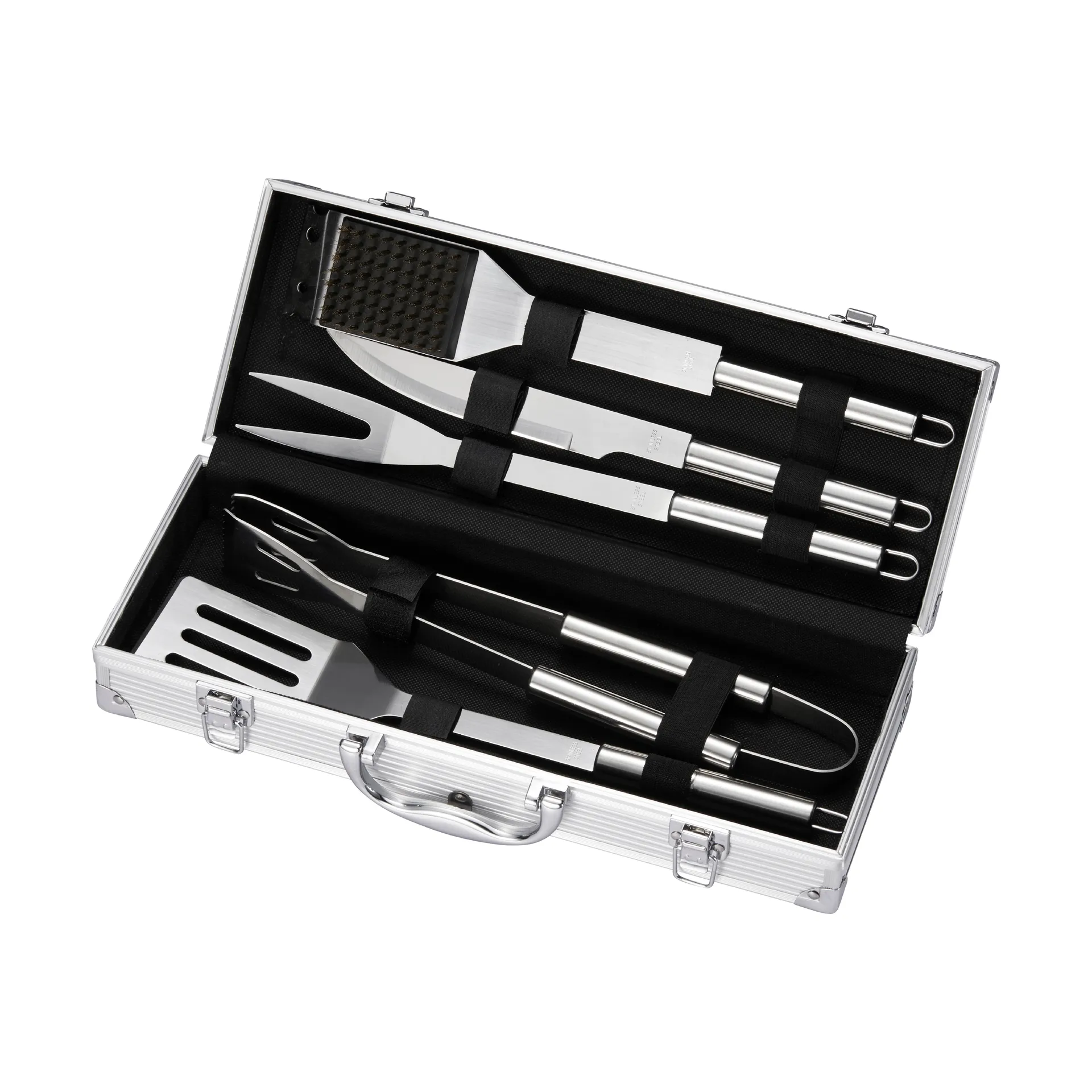 BBQ grillset, Rostfritt stål, 5 delar, presentlåda Dorre