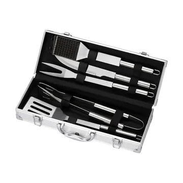 BBQ grillset - Rostfritt stål, 5 delar, presentlåda - Dorre