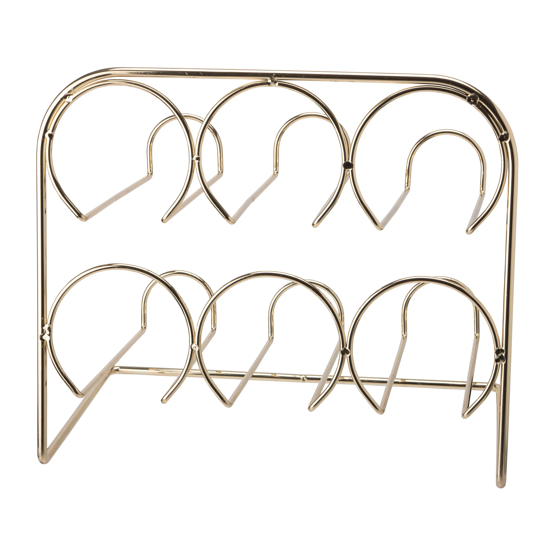Beda vinställ 6 flaskor 29 cm, Mässing Dorre