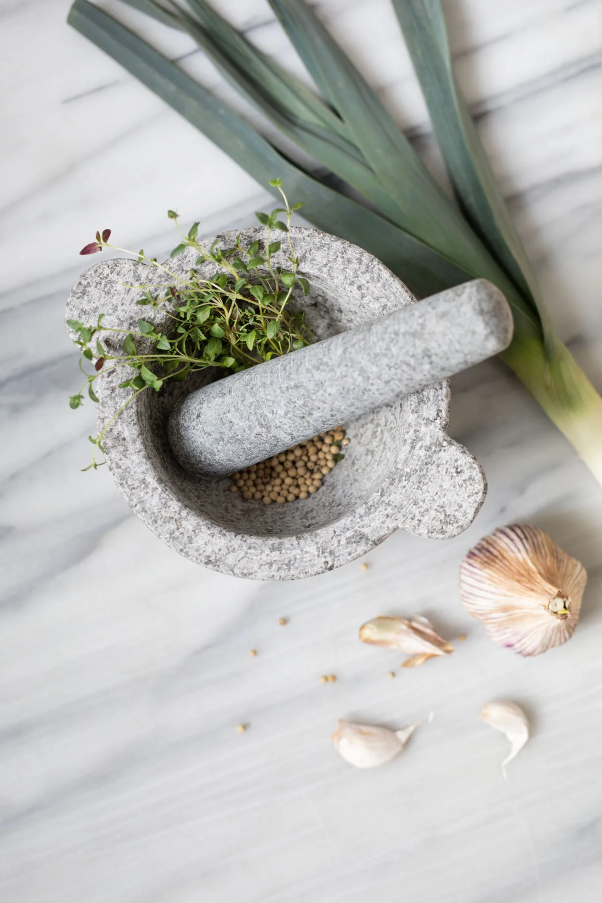 Birkedal mortel Ø22 cm, Granit Dorre