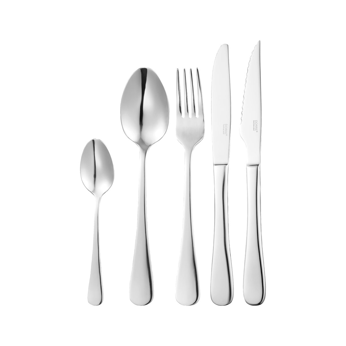 Dorre Classic bestickset rostfritt stål 30 delar | Skandinavisk Design | Bestickset | Silverfärgad