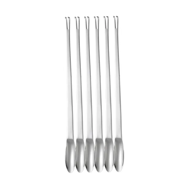 Classic skaldjursgaffel - Rostfritt stål, 6-pack, 24,5 cm - Dorre