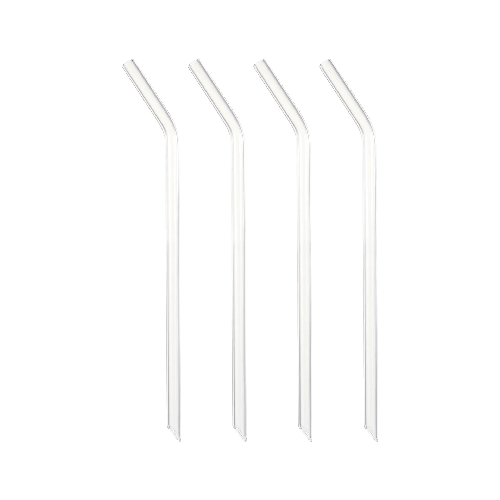 Dora drinkpinne sugrör glas 21 cm 4-pack, Böjd Dorre