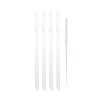 Dora drinkpinne sugrör glas 21 cm 4-pack - Rak - Dorre